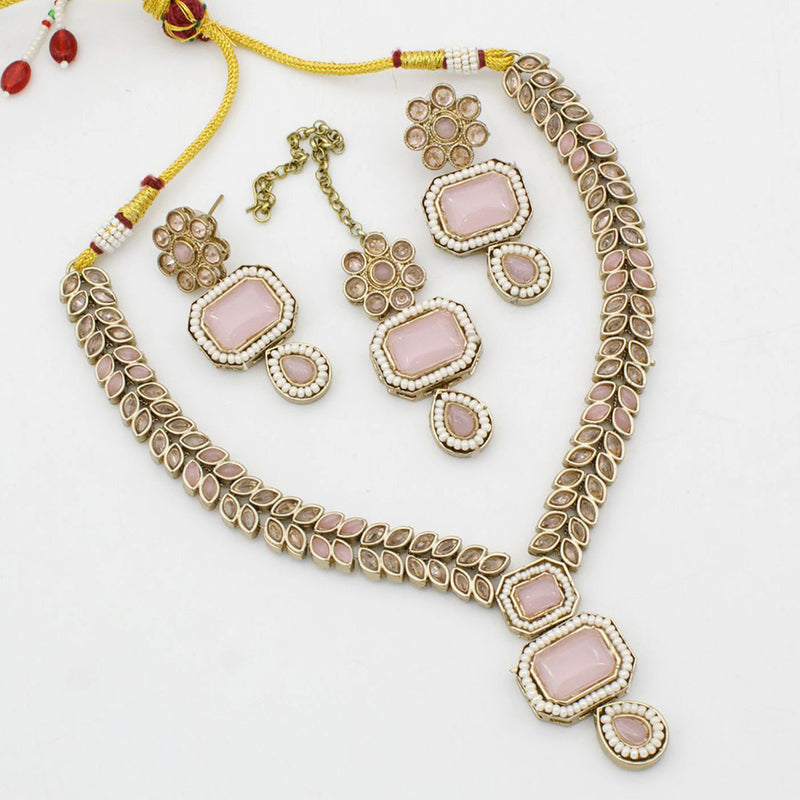 JCM Gold Plated Austrian Stone Necklace Set