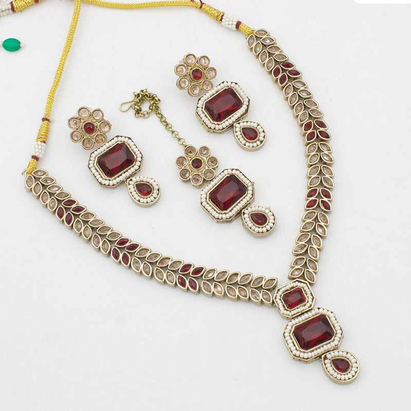 JCM Gold Plated Austrian Stone Necklace Set