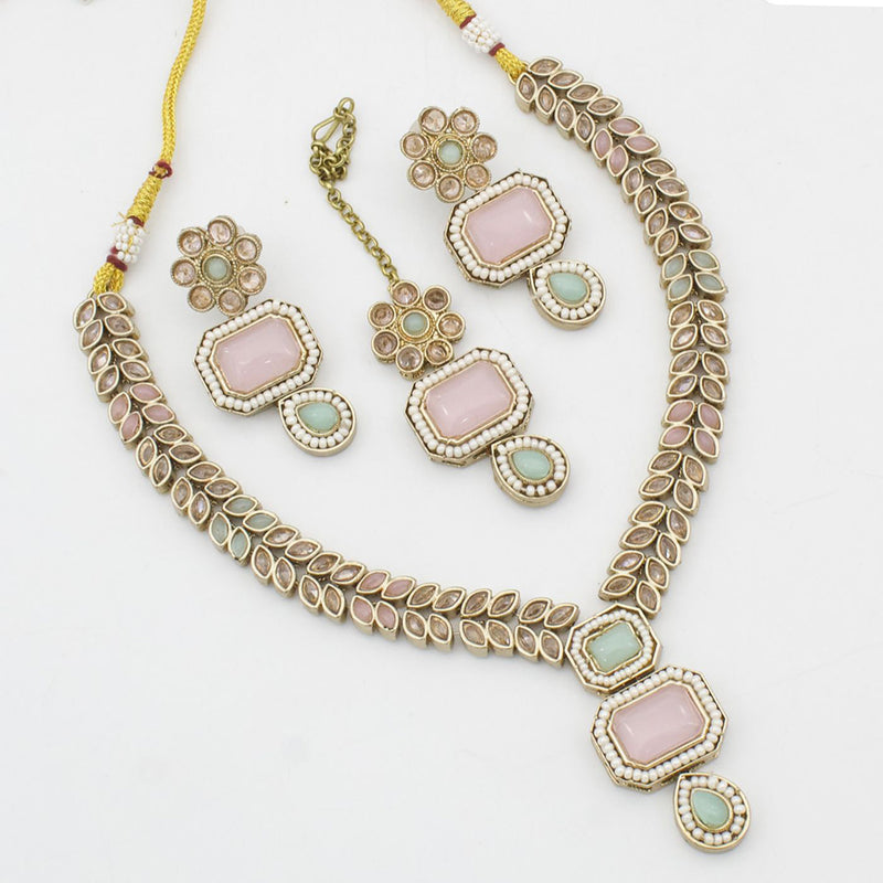 JCM Gold Plated Austrian Stone Necklace Set