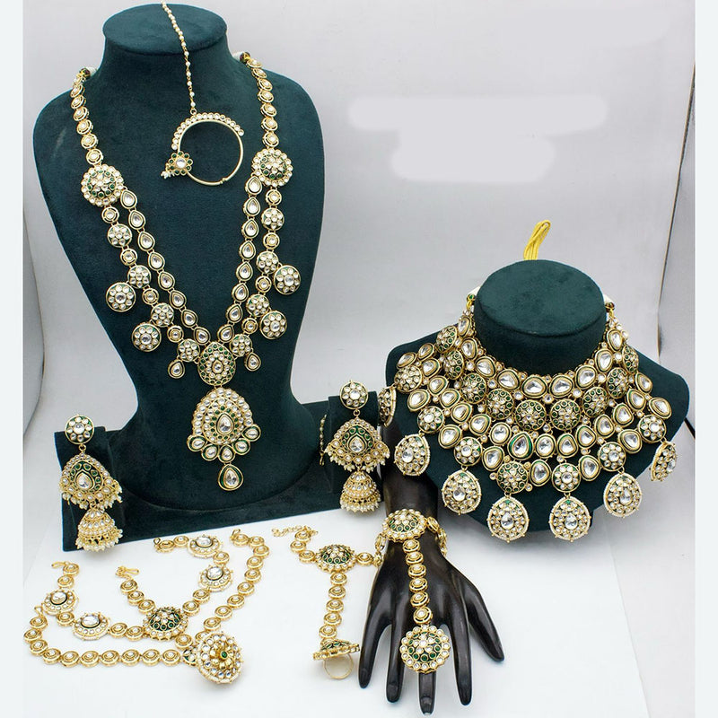 JCM Gold Plated Kundan And Bridal Set