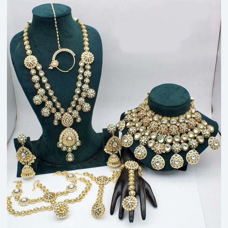 JCM Gold Plated Kundan And Bridal Set