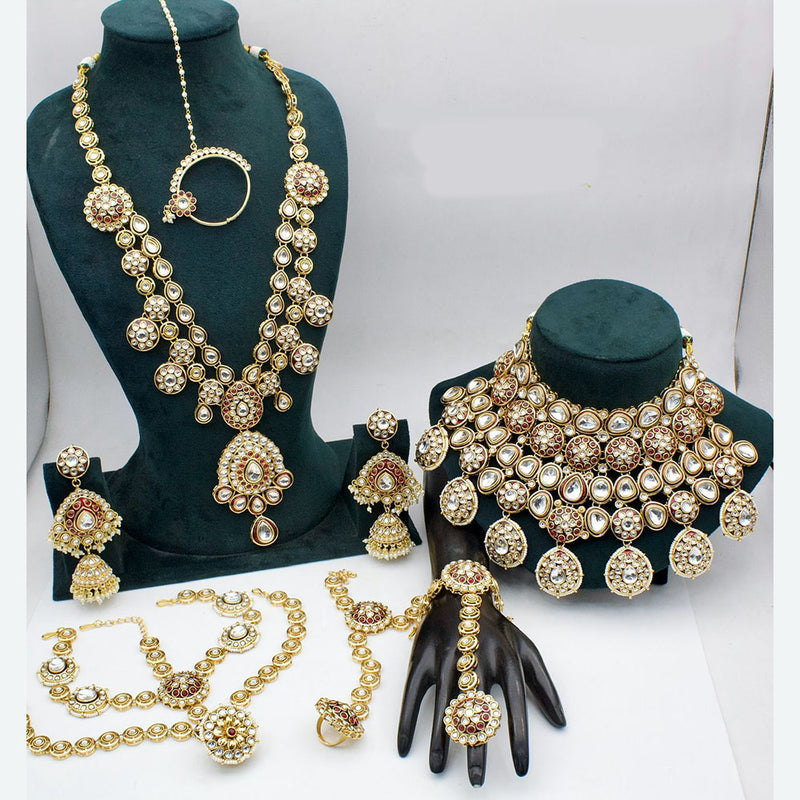 JCM Gold Plated Kundan And Bridal Set