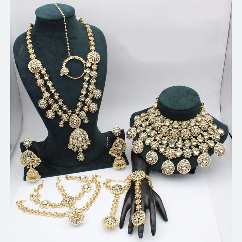 JCM Gold Plated Kundan And Bridal Set