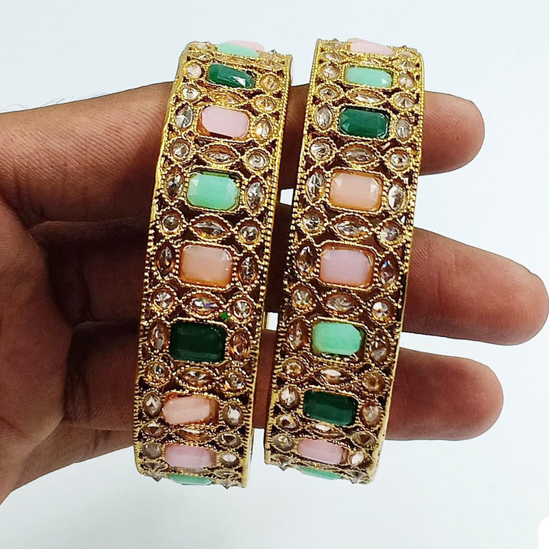 Jcm Gold Plated Crystal Stone Bangle Set