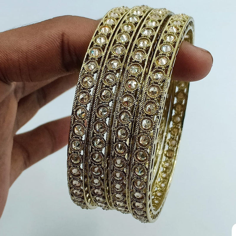 Jcm Gold Plated Crystal Stone Bangle Set