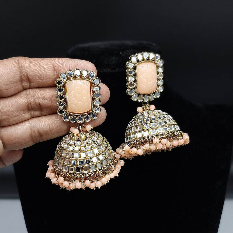 JCM Gold Plated Mirror And Pearls Jhumki