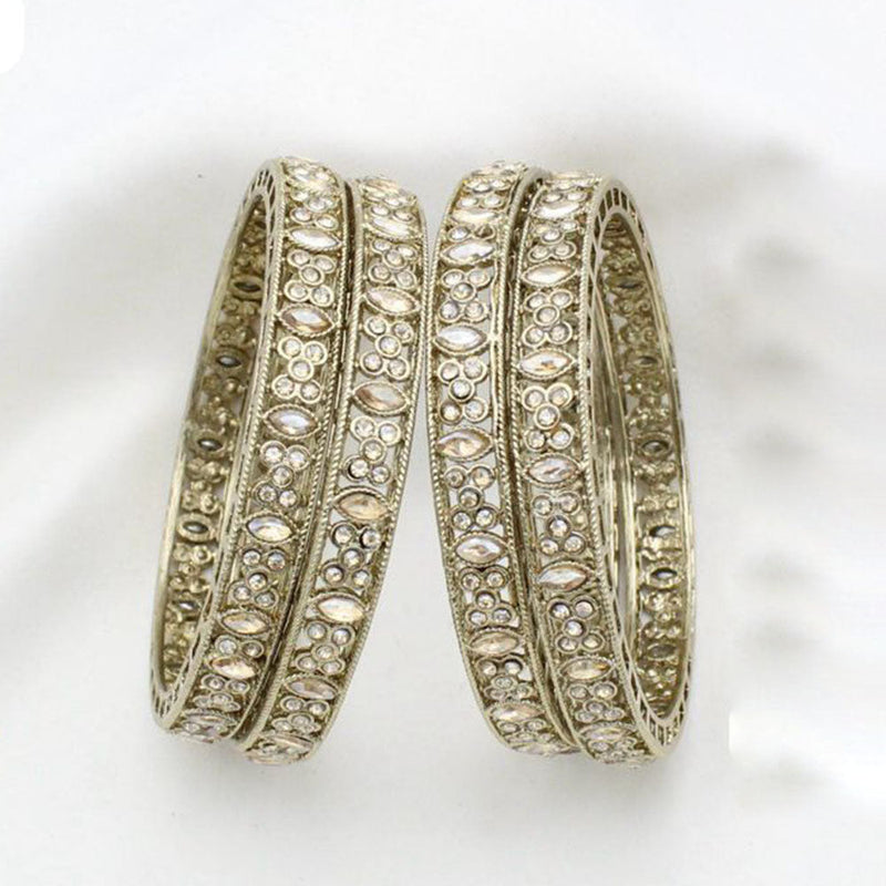 JCM Gold Plated Crystal Stone Bangle Set