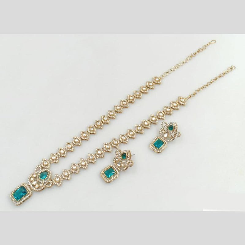 JCM Gold Plated Austrian Stone Long Necklace Set