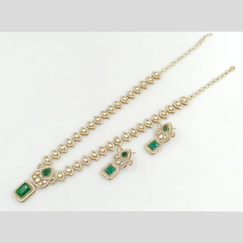 JCM Gold Plated Austrian Stone Long Necklace Set