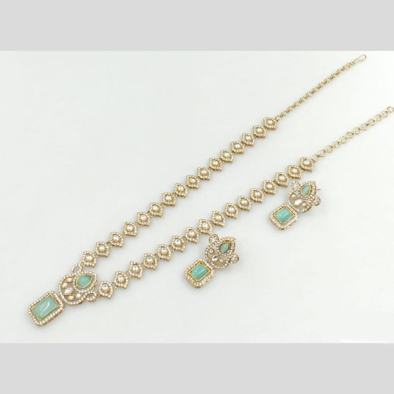 JCM Gold Plated Austrian Stone Long Necklace Set