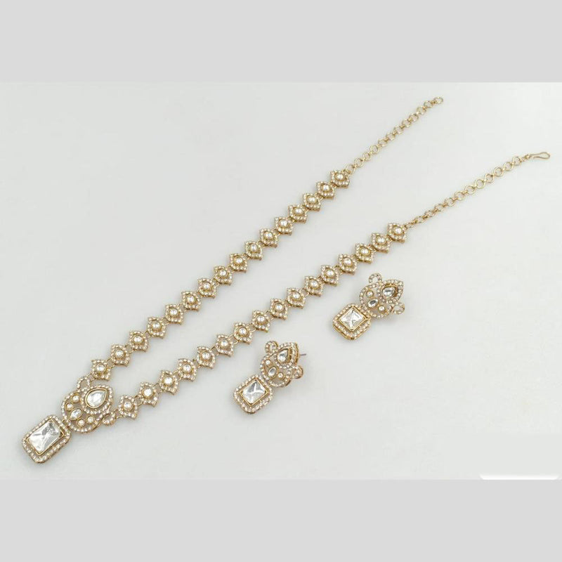 JCM Gold Plated Austrian Stone Long Necklace Set