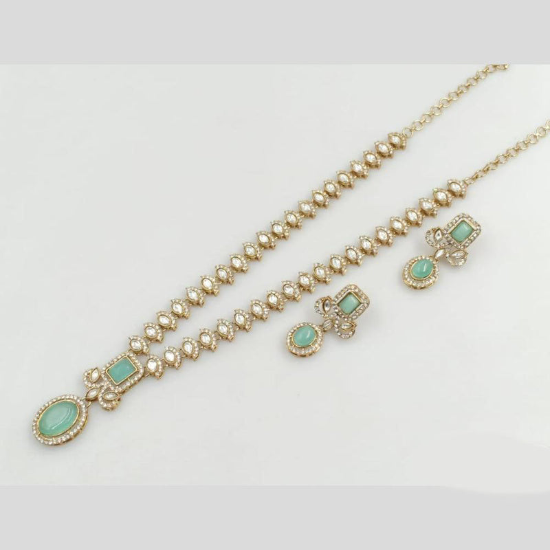 JCM Gold Plated Austrian Stone Long Necklace Set