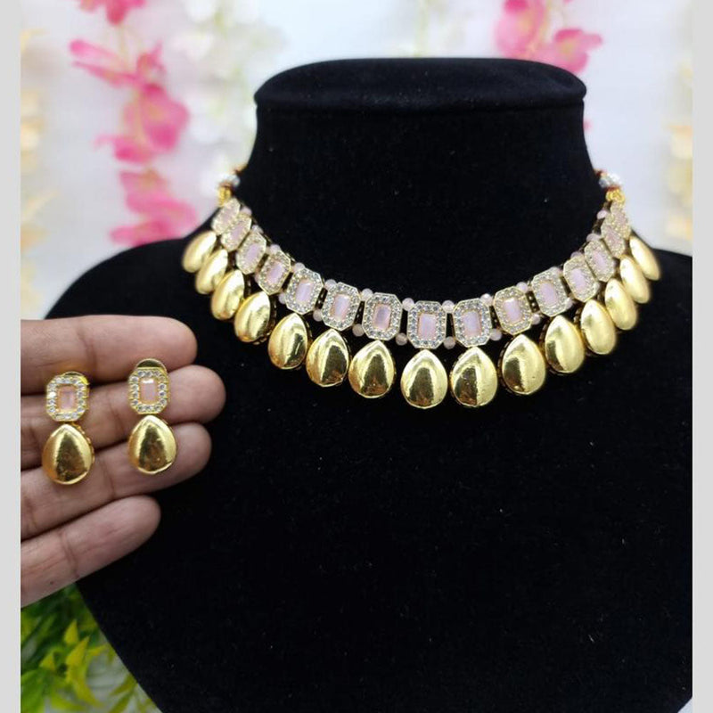 JCM Gold Plated Austrian Stone Choker Necklace Set