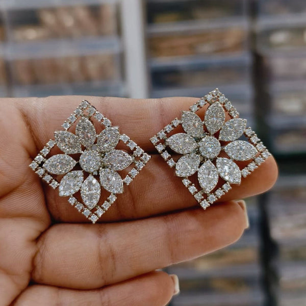 JCM American Diamond Studs Earrings