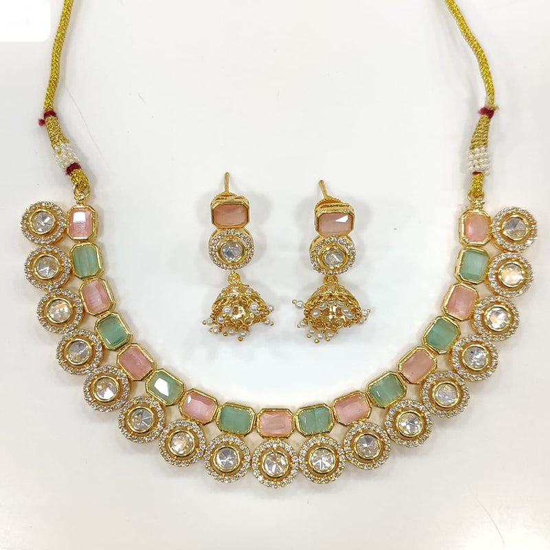 JCM Gold Plated Crystal And Austrian Stone Necklace Set