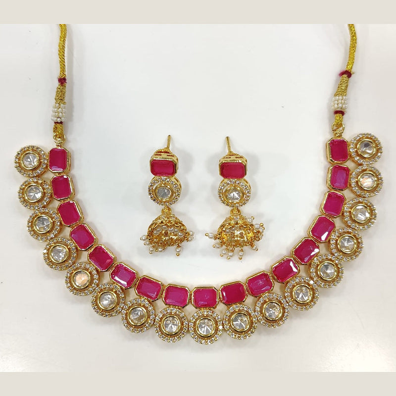 JCM Gold Plated Crystal And Austrian Stone Necklace Set