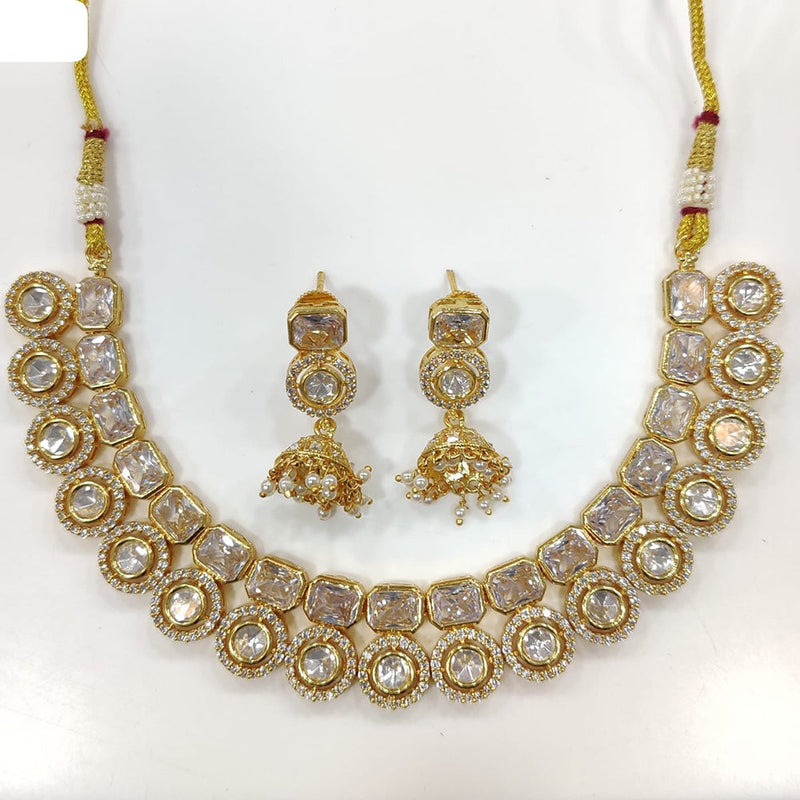 JCM Gold Plated Crystal And Austrian Stone Necklace Set