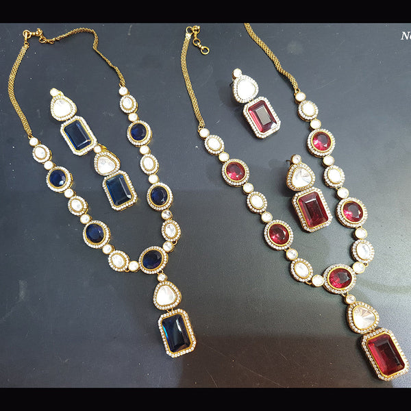 JCM Gold Plated Crystal And Austrian Stone Necklace Set