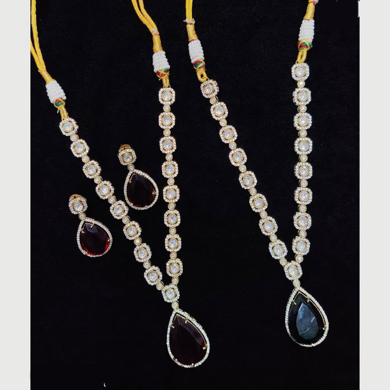 JCM Gold Plated Crystal And Austrian Stone Necklace Set