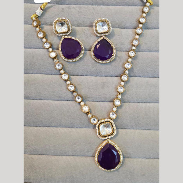 JCM Gold Plated Crystal And Austrian Stone Necklace Set