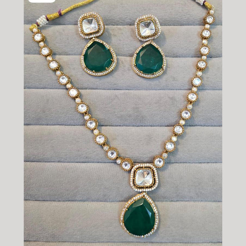 JCM Gold Plated Crystal And Austrian Stone Necklace Set