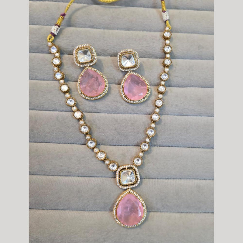 JCM Gold Plated Crystal And Austrian Stone Necklace Set