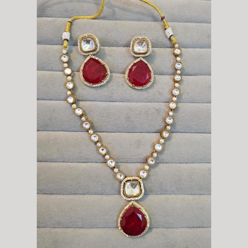 JCM Gold Plated Crystal And Austrian Stone Necklace Set