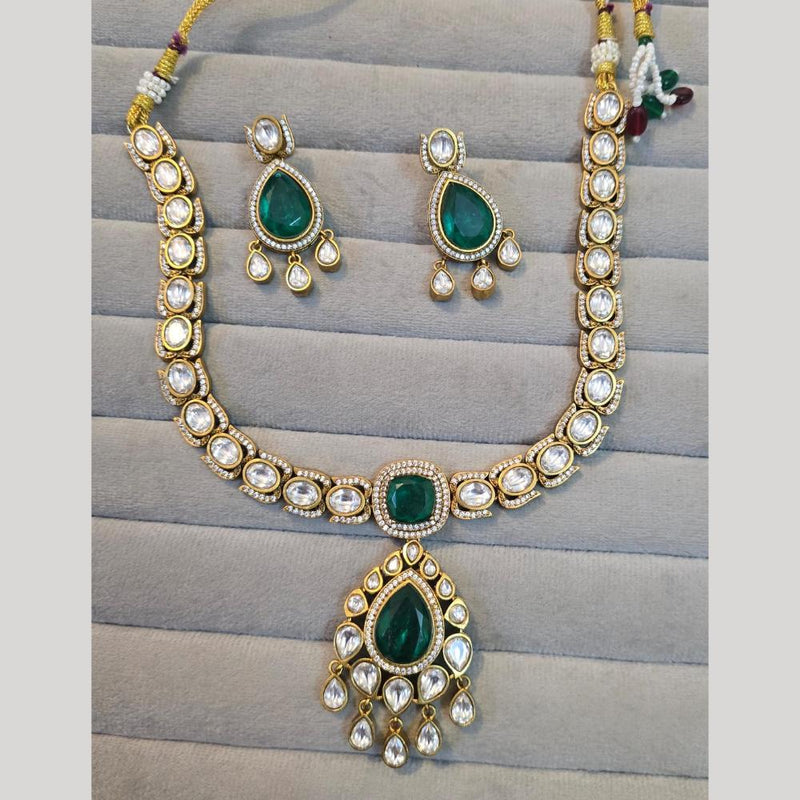 JCM Gold Plated Crystal And Austrian Stone Necklace Set