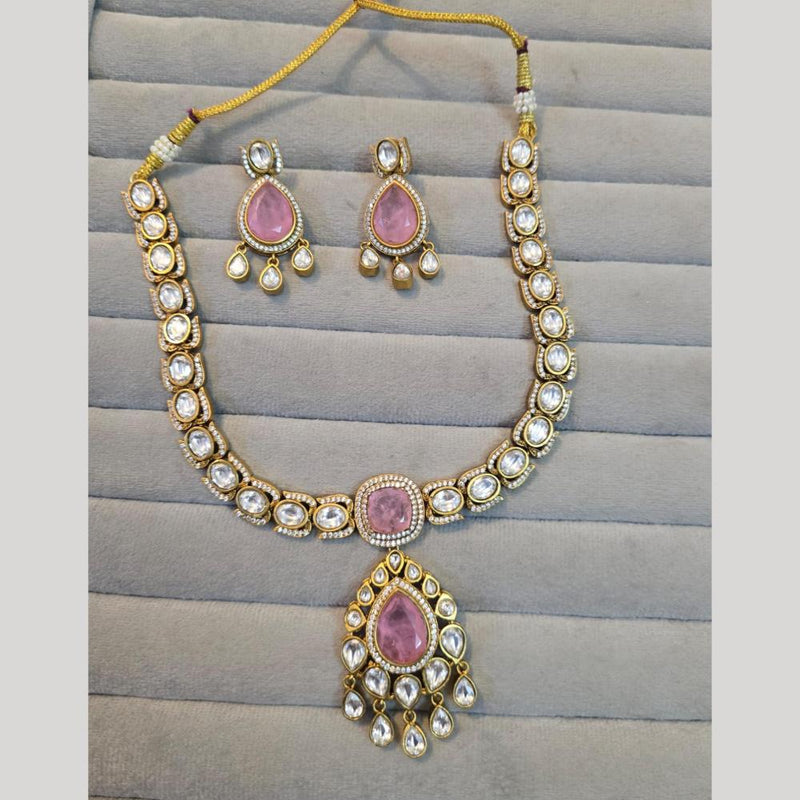 JCM Gold Plated Crystal And Austrian Stone Necklace Set