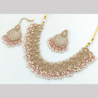 JCM Gold Plated Crystal Stone Pearl And Beads Necklace Set