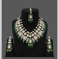 JCM Gold Plated Crystal Stone And Beads Necklace Set