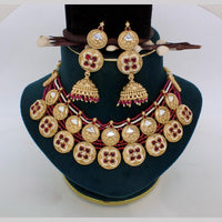 JCM Gold Plated Pota Stone And Beads Necklace Set