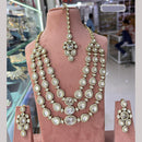 JCM Gold Plated Crystal Stone Necklace Set