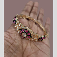 JCM Gold Plated Kundan Stone And Meenakari Bracelets