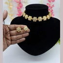 JCM Gold Plated Kundan Stone Choker Necklace Set