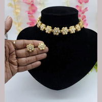 JCM Gold Plated Kundan Stone Choker Necklace Set