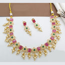 JCM Gold Plated Crystal Stone Necklace Set