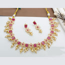JCM Gold Plated Crystal Stone Necklace Set
