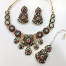 JCM Traditional Gold Plated Kundan & Meenakari Festive Jewelry Collection Neckalce Set