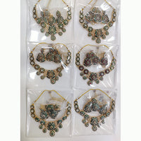 JCM Traditional Gold Plated Kundan & Meenakari Festive Jewelry Collection Neckalce Set