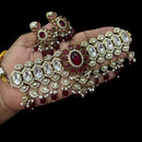 JCM Traditional Gold Plated Kundan & Beads Festive Jewelry Collection Choker Neckalce Set