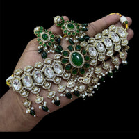 JCM Traditional Gold Plated Kundan & Beads Festive Jewelry Collection Choker Neckalce Set