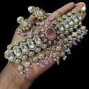 JCM Traditional Gold Plated Kundan & Beads Festive Jewelry Collection Choker Neckalce Set