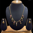 JCM Gold Plated Pota Stone And Pearls Necklace Set