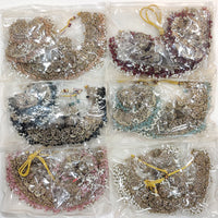 JCM Gold Plated Crystal Stone And Pearl Necklace Set