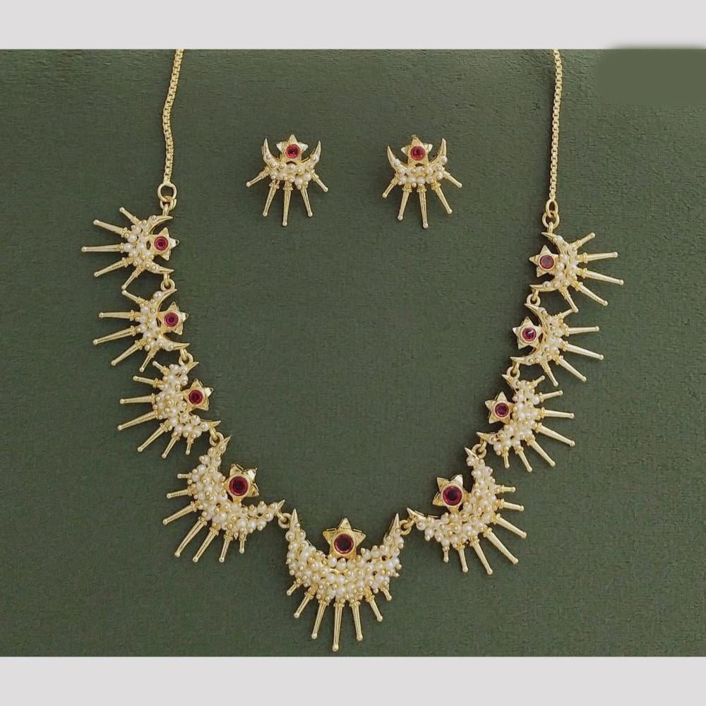 JCM Gold Plated Austrain Stone Necklace Set