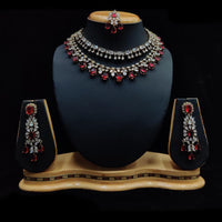 JCM Silver Plated American Diamonds Necklace Set