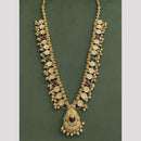 JCM Gold Plated Pota Stone Long Necklace Set