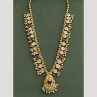 JCM Gold Plated Pota Stone Long Necklace Set