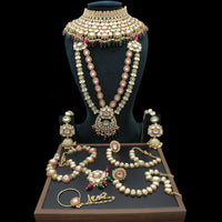 JCM  Gold Plated Kundan And Meenakari Bridal Set